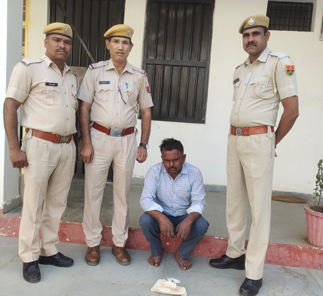 Chittorgarh. One accused arrested with 135 grams of brown sugar - Chittorgarh News in Hindi