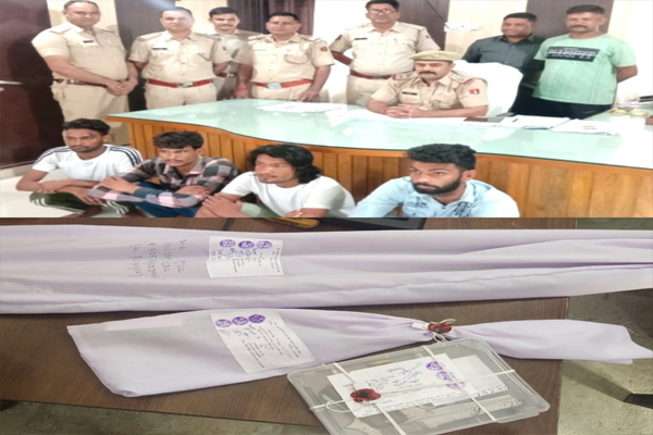 चूरू में डकैती की योजना बनाते एक नाबालिग समेत पांच को पकड़ा, अवैध हथियार एवं स्विफ्ट कार बरामद