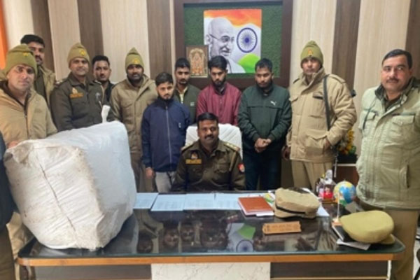 मेरठ में 60 किलो गांजा बरामद, 4 लोग गिरफ्तार