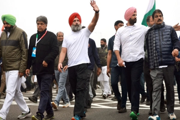 Manish Tiwari joins Rahuls Bharat Jodo Yatra in Punjab - Sirhind-Fatehgarh-Sahib News in Hindi